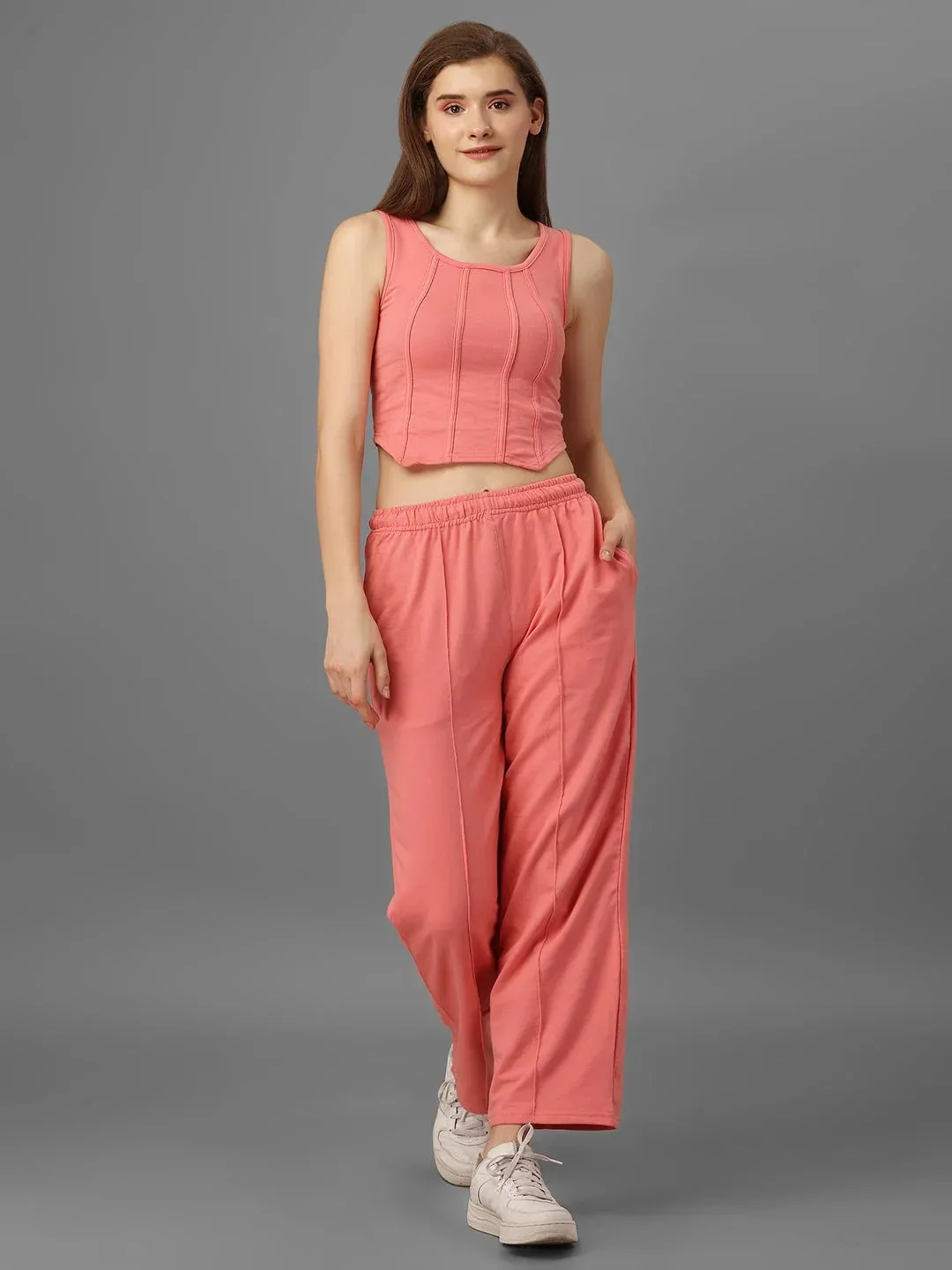 SXV Solid Peachpink Pull-On Trousers