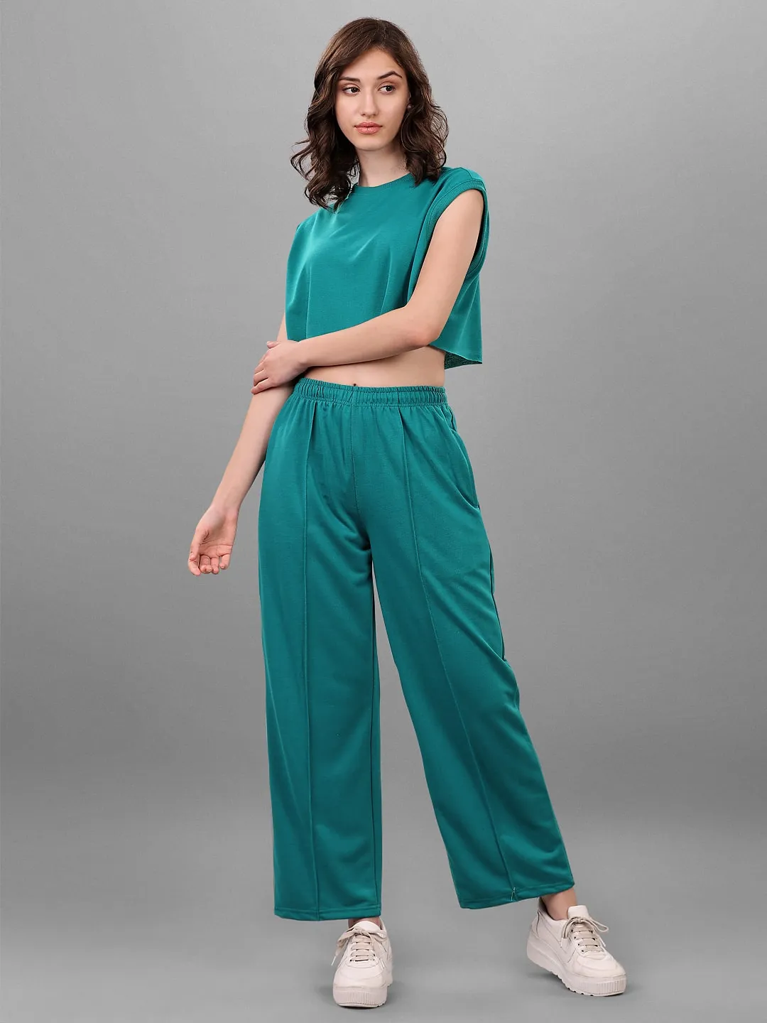 SXV Solid Teal Green Pull-On Trousers