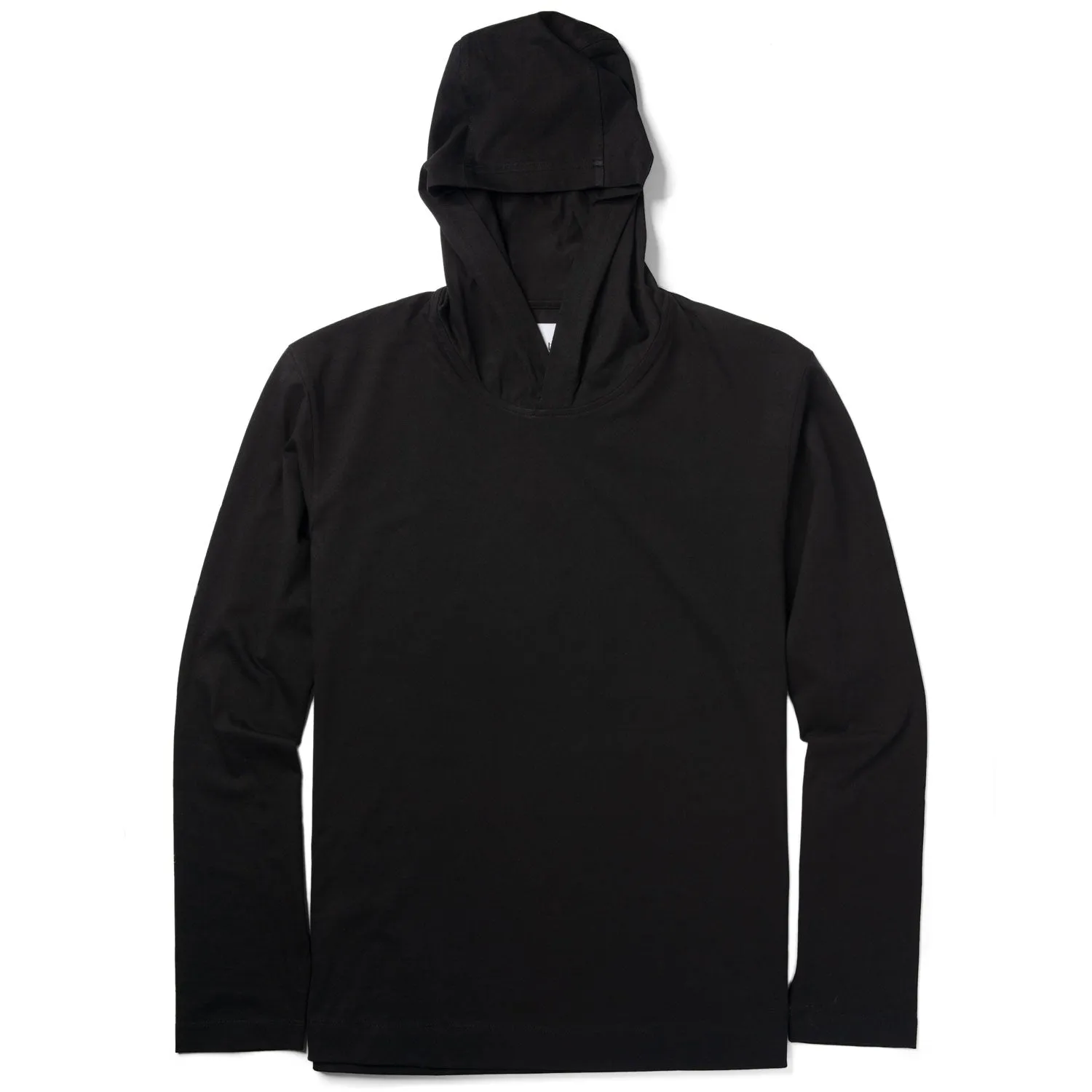 T-Hoodie –  Black Cotton Jersey