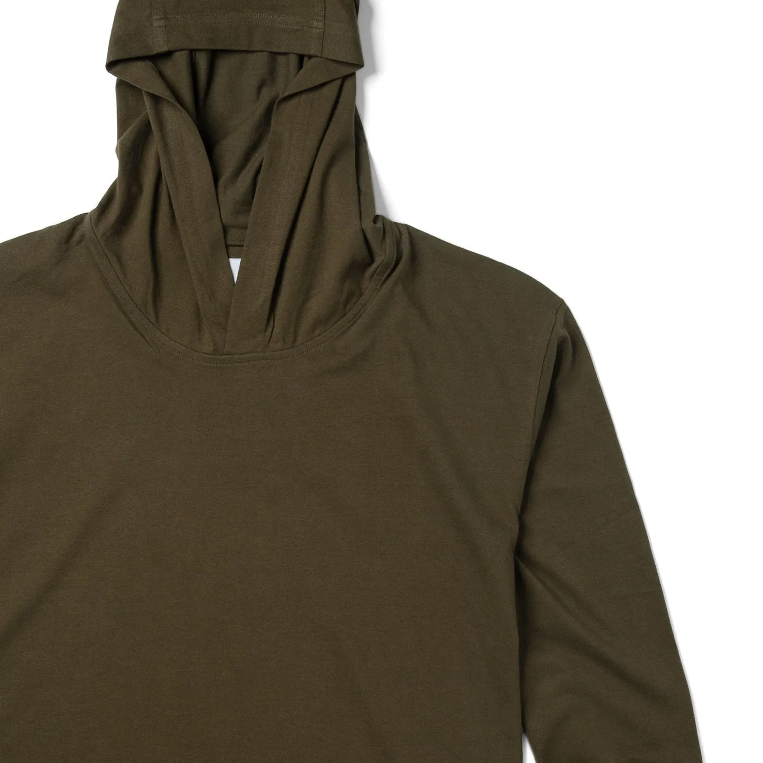 T-Hoodie –  Olive Green Cotton Jersey