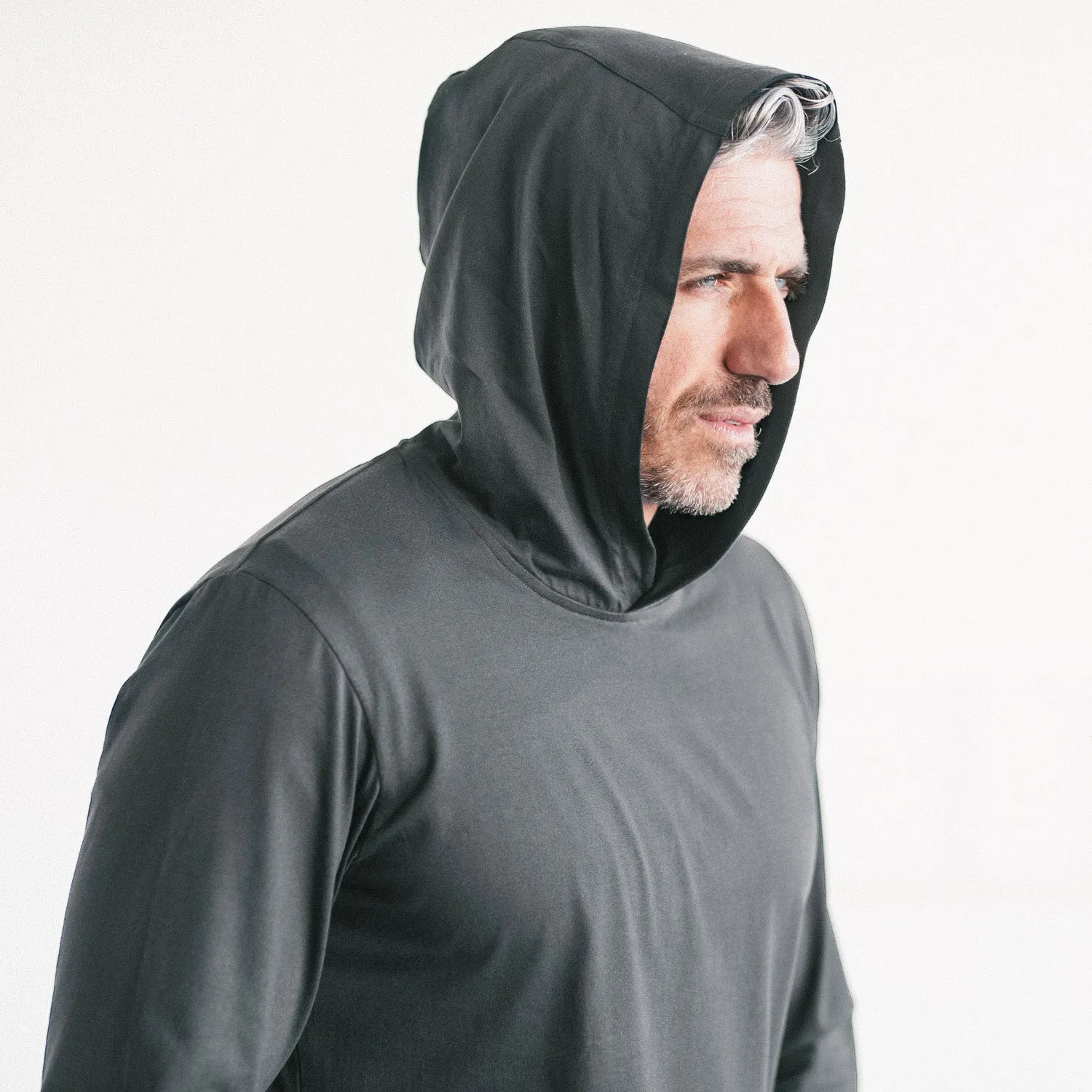 T-Hoodie –  Slate Gray Cotton Jersey