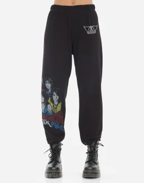 Tanzy Vintage Aerosmith Boyfriend Sweatpant - Black