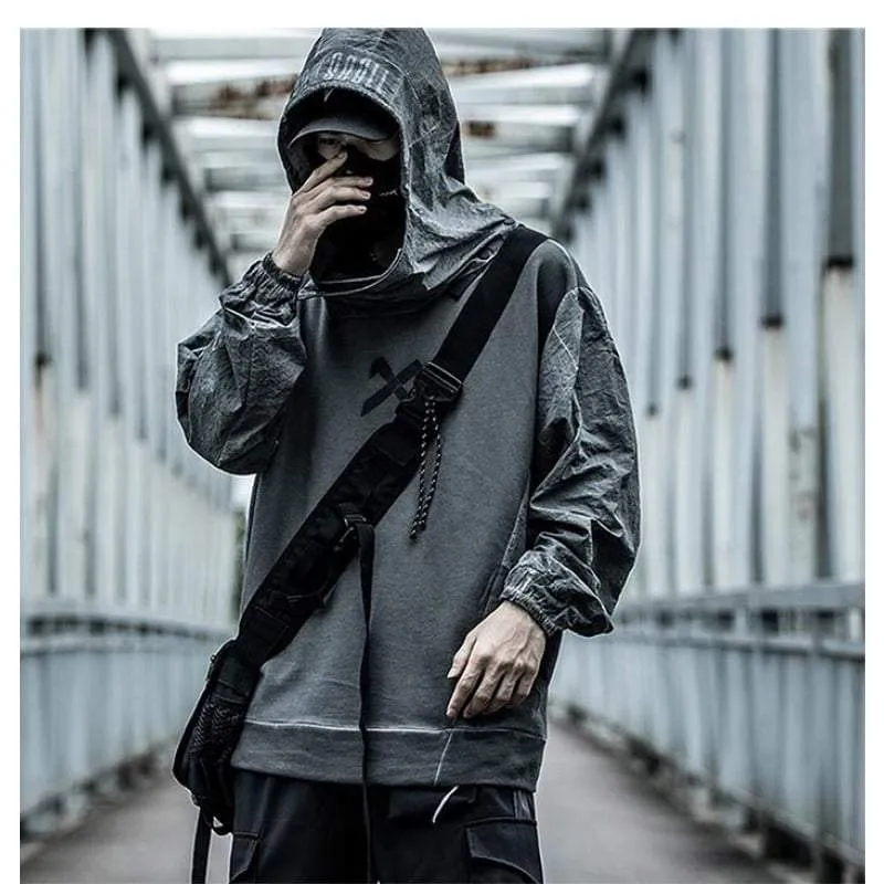 Techwear Hoodie with Removable Hood