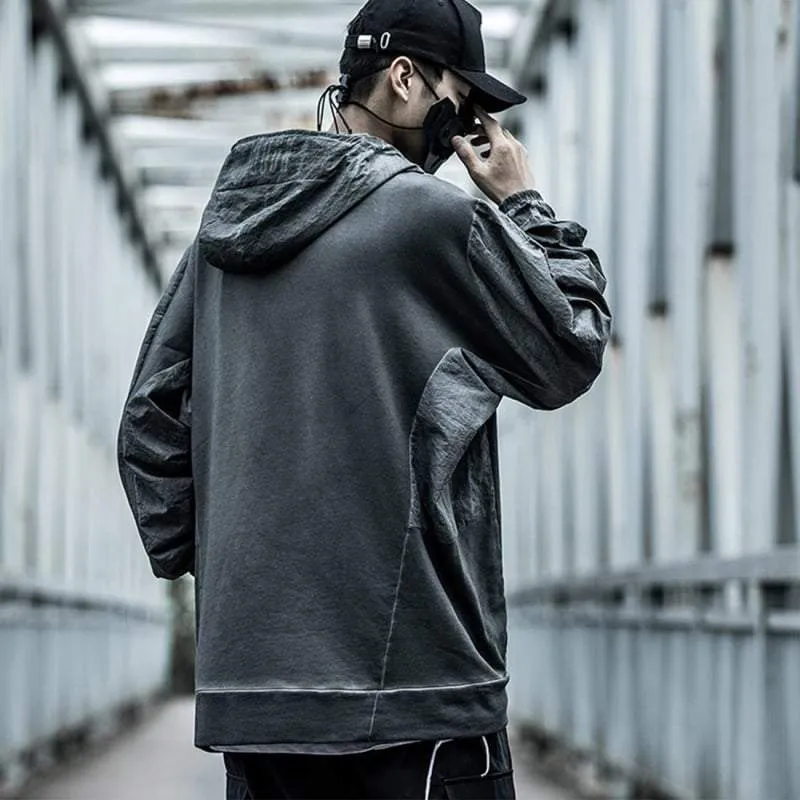 Techwear Hoodie with Removable Hood