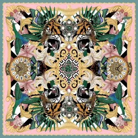 The Baroque Tiger Silk Scarf | 90x90cm