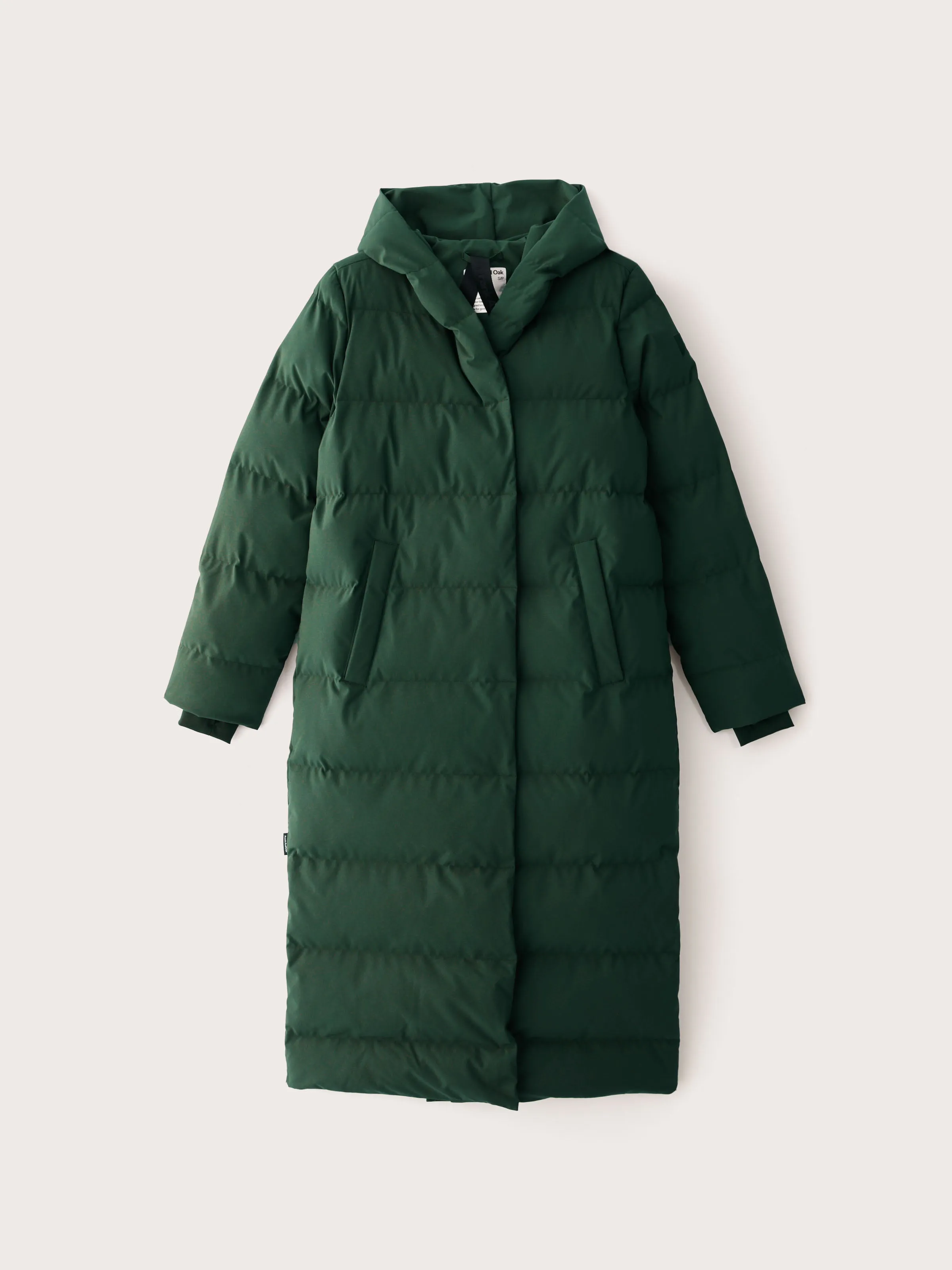 The Highland Long Puffer Coat in Forest Green