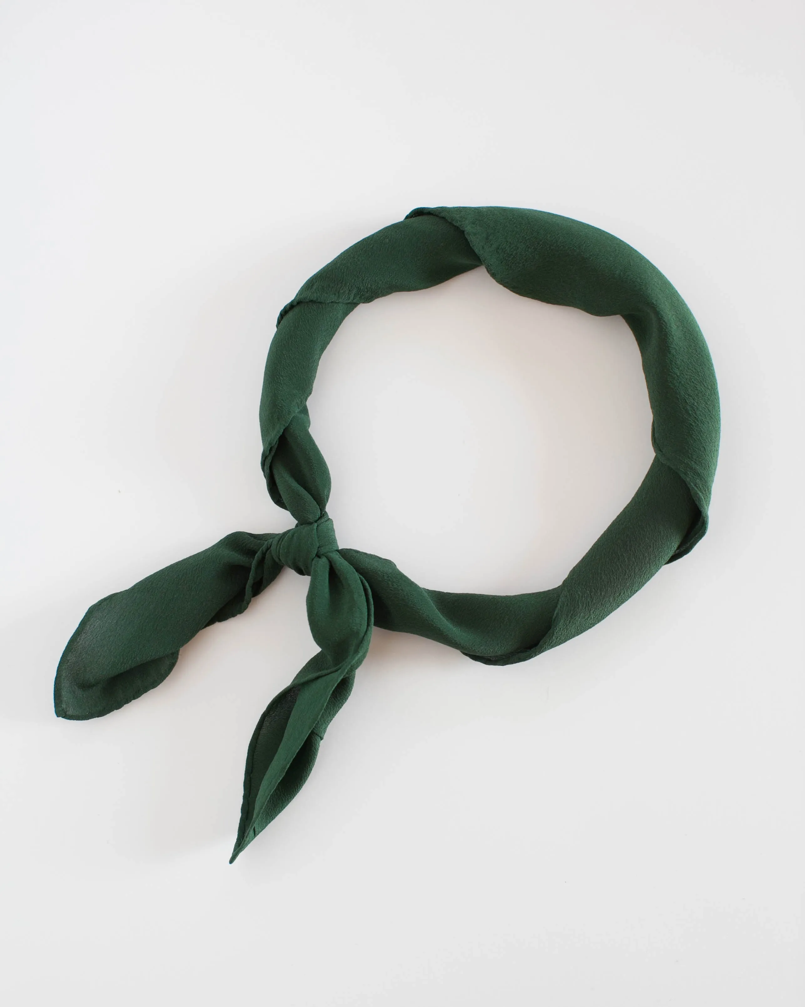 'The Scout' Washable Silk Scarf in Moss