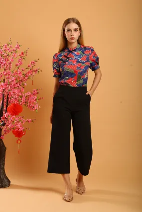 Thevor High Waist Culottes in Black