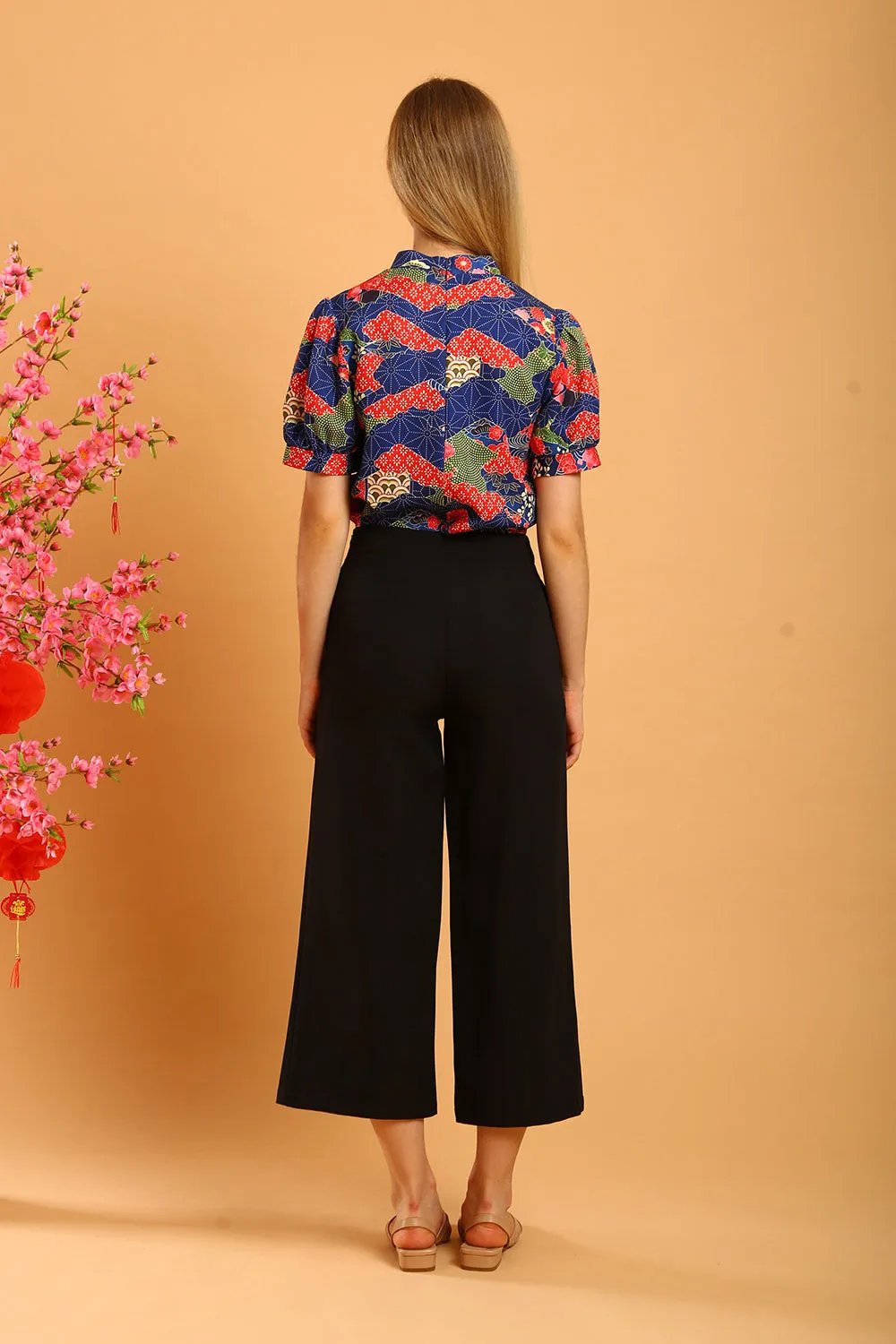 Thevor High Waist Culottes in Black