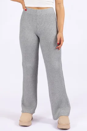 This Is Why Charcoal Thermal Waffle Knit Pants