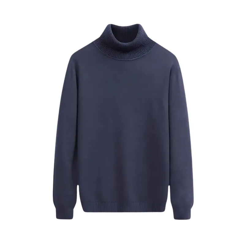 Timeless Solid Turtleneck Sweater for Men