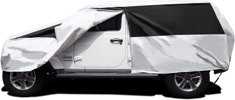 Titan Premium Multi-Layer PEVA Car Cover for Wrangler 4-Door SUVs 164-184 Inches Long