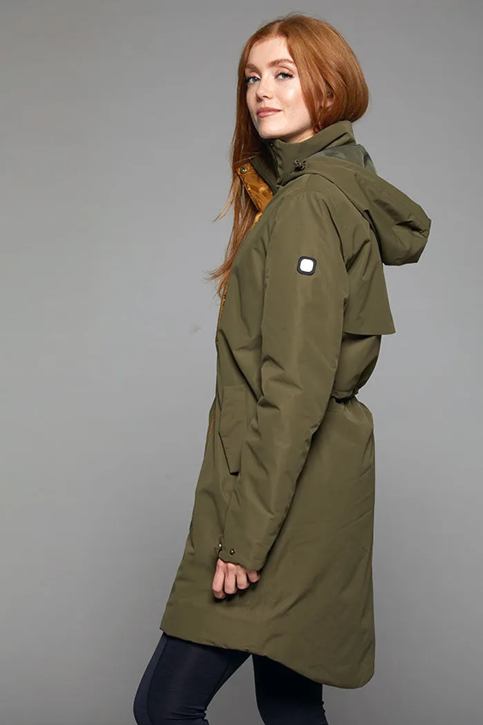 Toggi Cedar long Waterproof coat in Khaki by Toggi