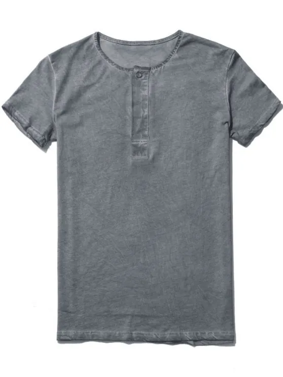 Trendy Fade Mens Henley Tee