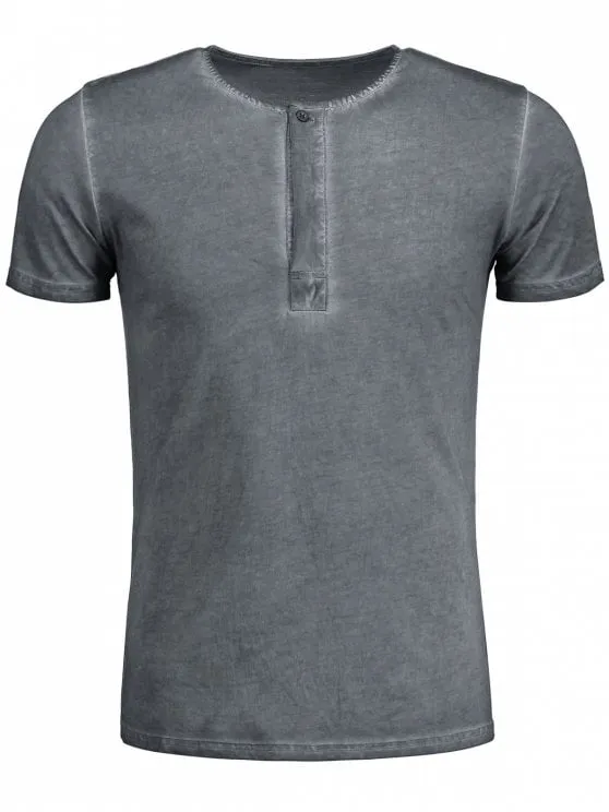 Trendy Fade Mens Henley Tee