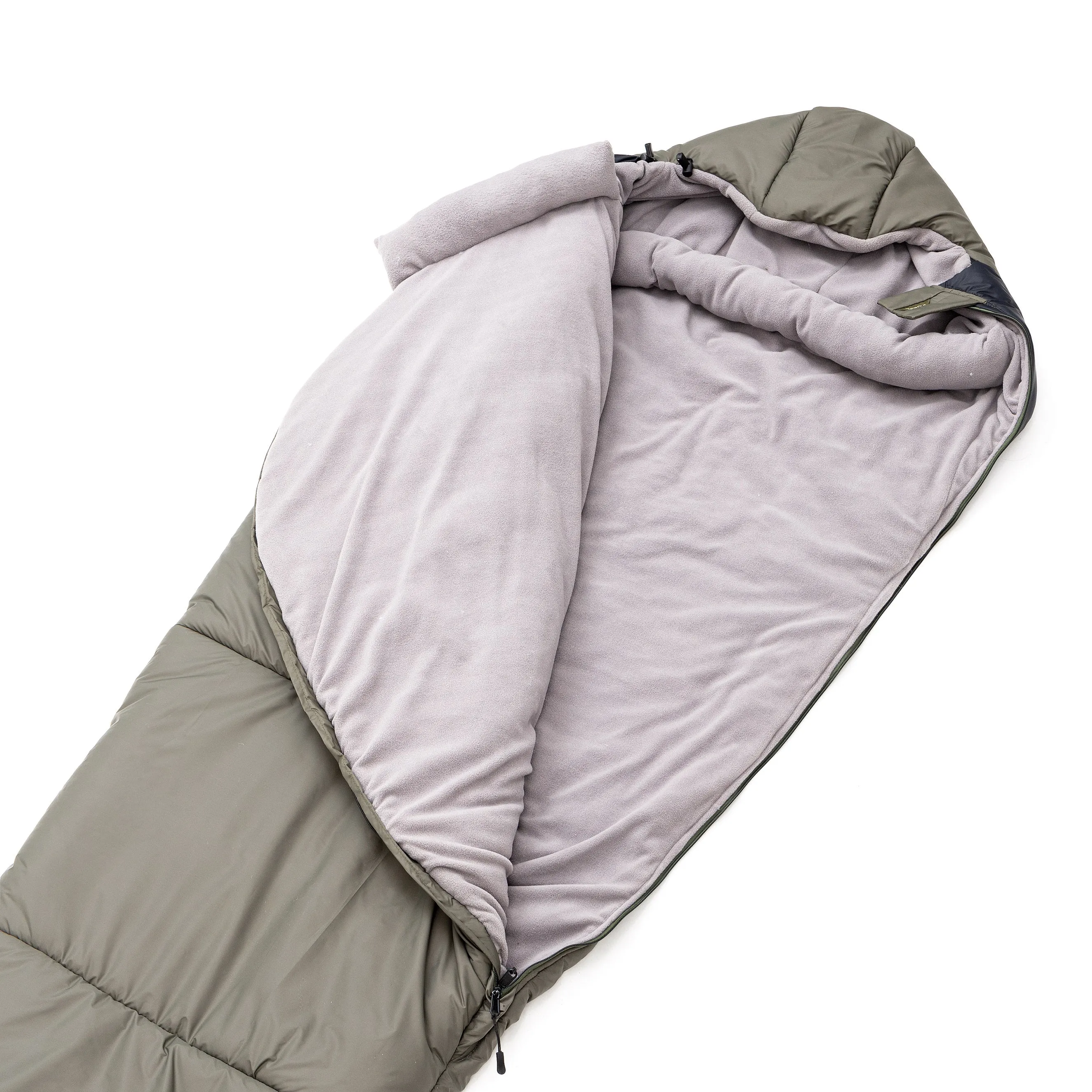 Tripole Zanskar Army Sleeping Bag with Fleece Lining for Cold Weather Trekking and Travelling | Mummy Shape | Water Repellent | 3 Year Warranty ( - 5°C Green)