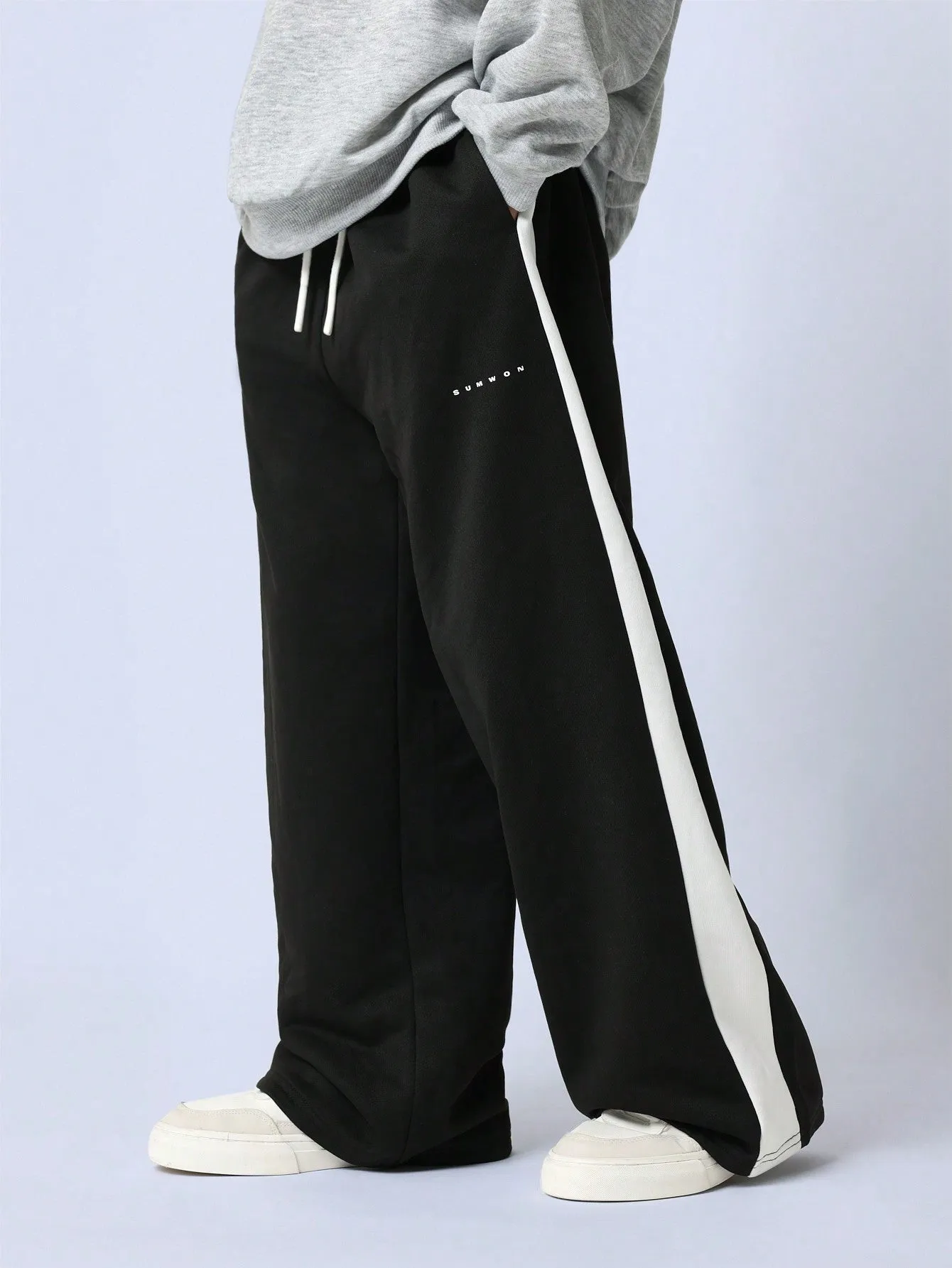 Tween Boys Straight Fit Contrast Colour Panel Sweatpants