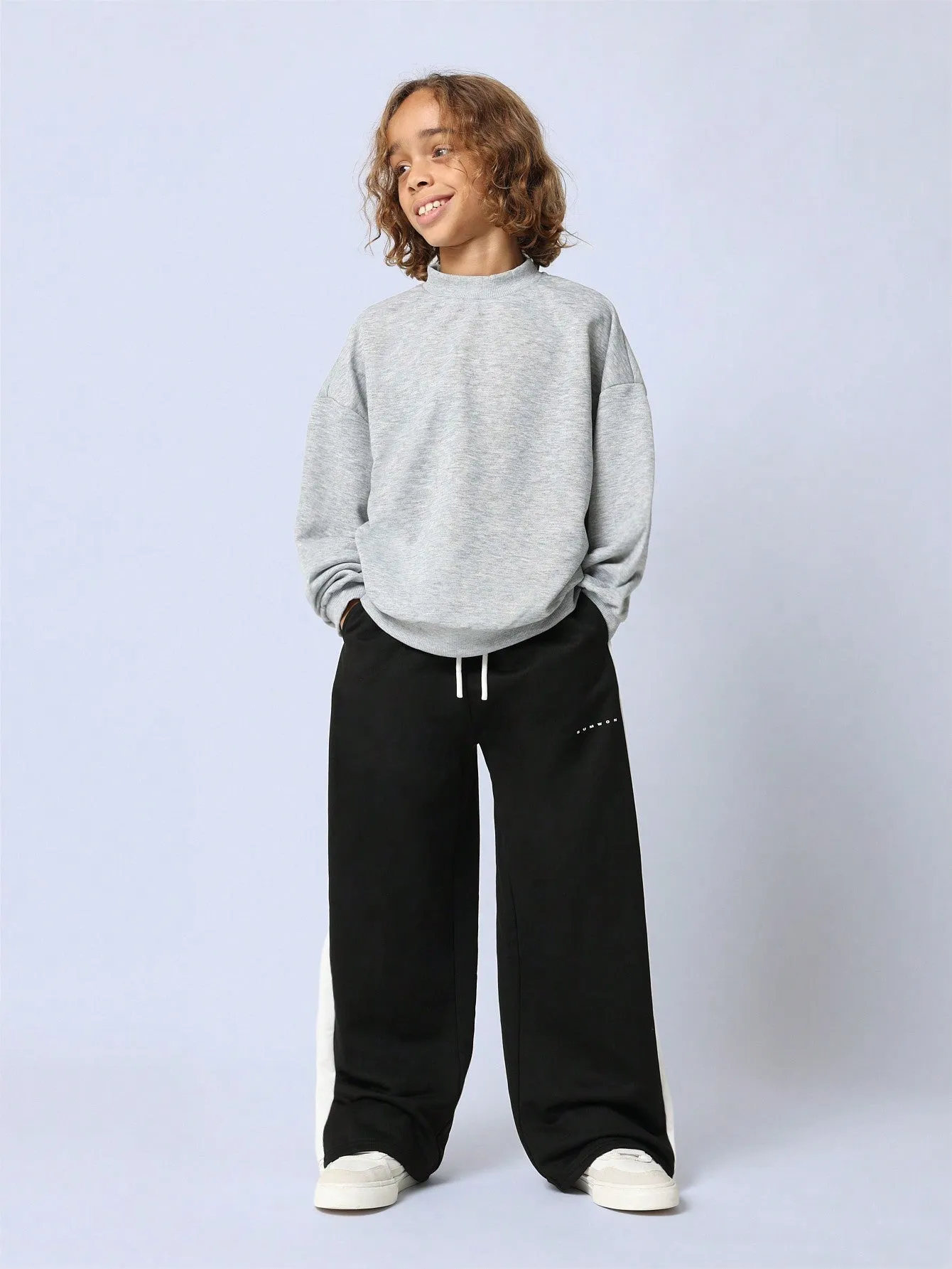 Tween Boys Straight Fit Contrast Colour Panel Sweatpants