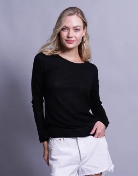 Ultrafine Short Sweater in Black