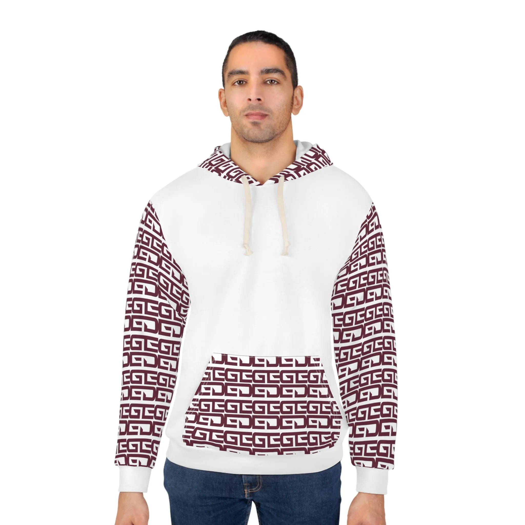 Unisex Pullover Patterned Hoodie