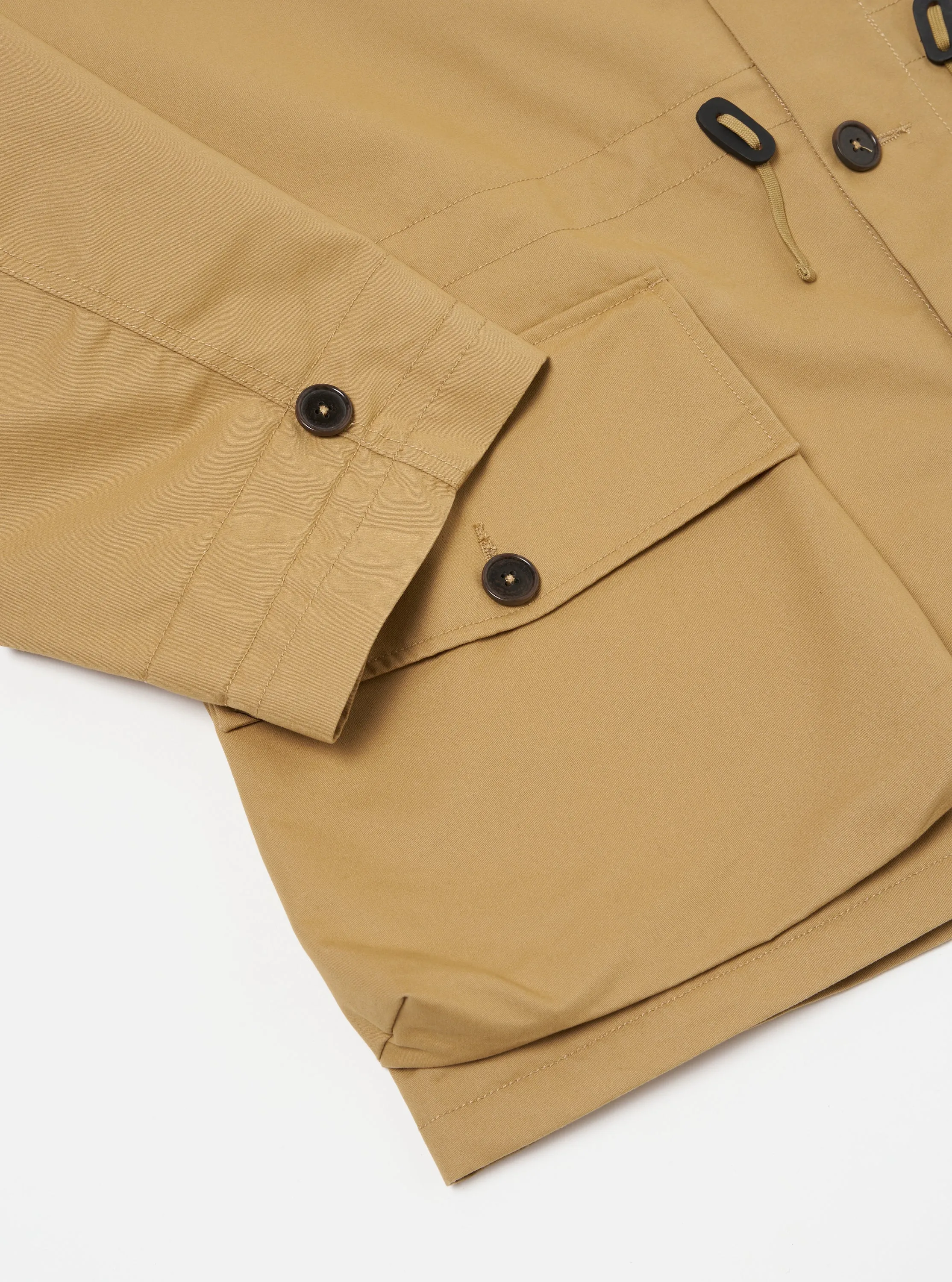 Universal Works Boston Parka in Sand Brushed Polytech