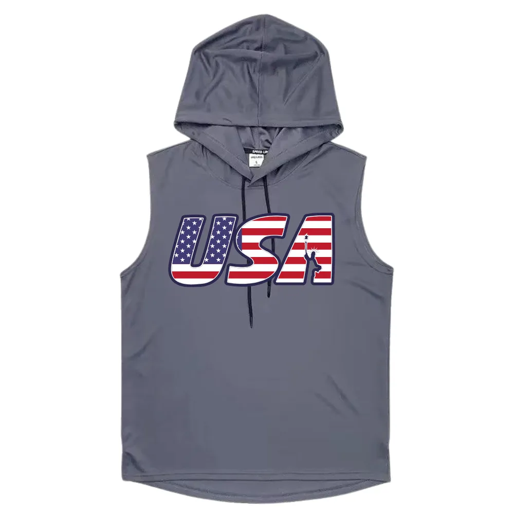 USA SOLID COLOR SLEEVELESS TOP WITH A PULLOVER TANK TOP