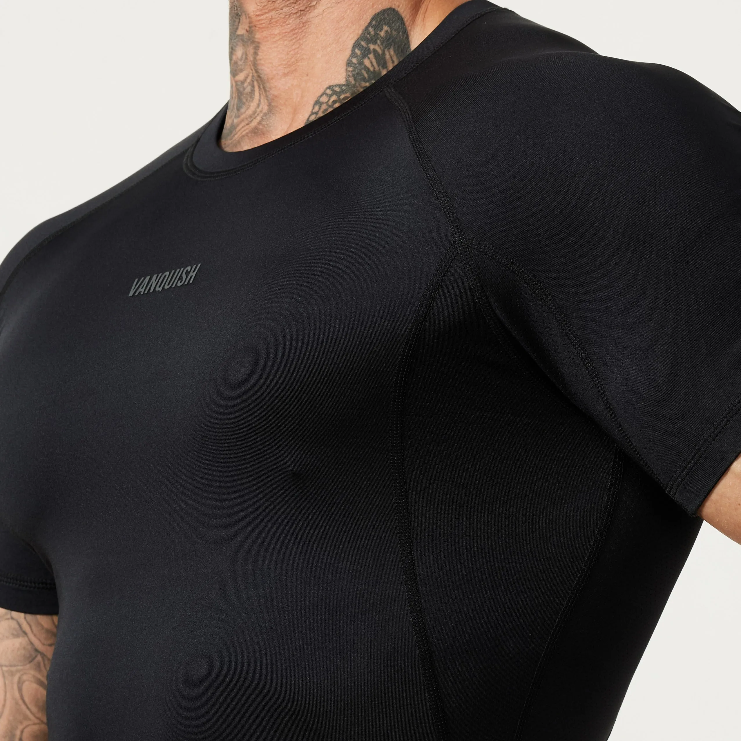 Vanquish Utility Black Short Sleeve Base Layer Top