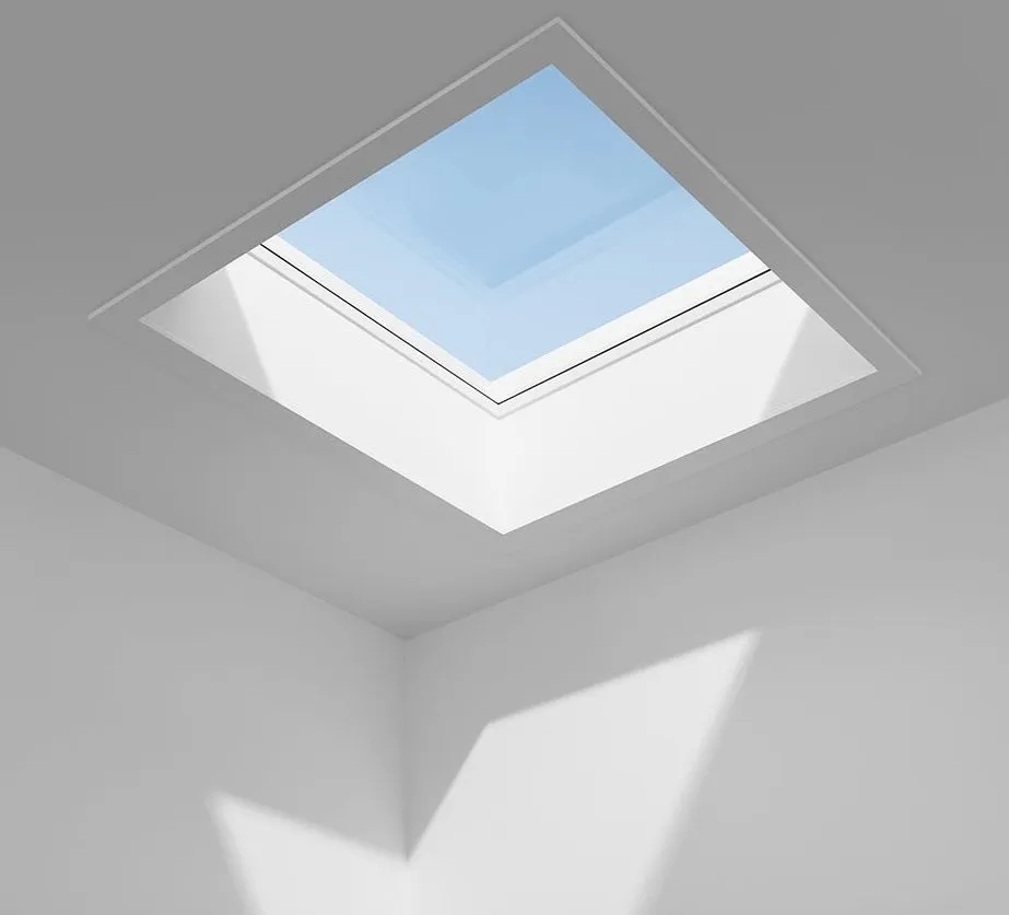 VELUX CFU 090090 1093 Fixed Curved Glass Package 90 x 90 cm (Including CFU Double Glazed Base & ISU Curved Glass Top Cover)