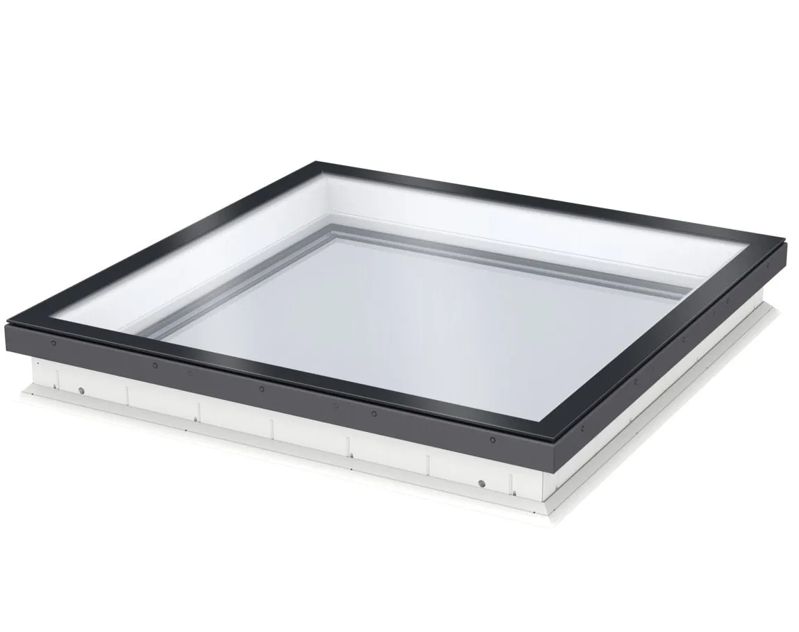 VELUX CFU 150100 S00M Fixed Flat Glass Rooflight Package 150 x 100 cm (Including CFU Triple Glazed Base & ISU Flat Glass Top Cover)