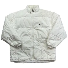 Vintage 1990's White Nike Puffer Jacket/Coat Medium