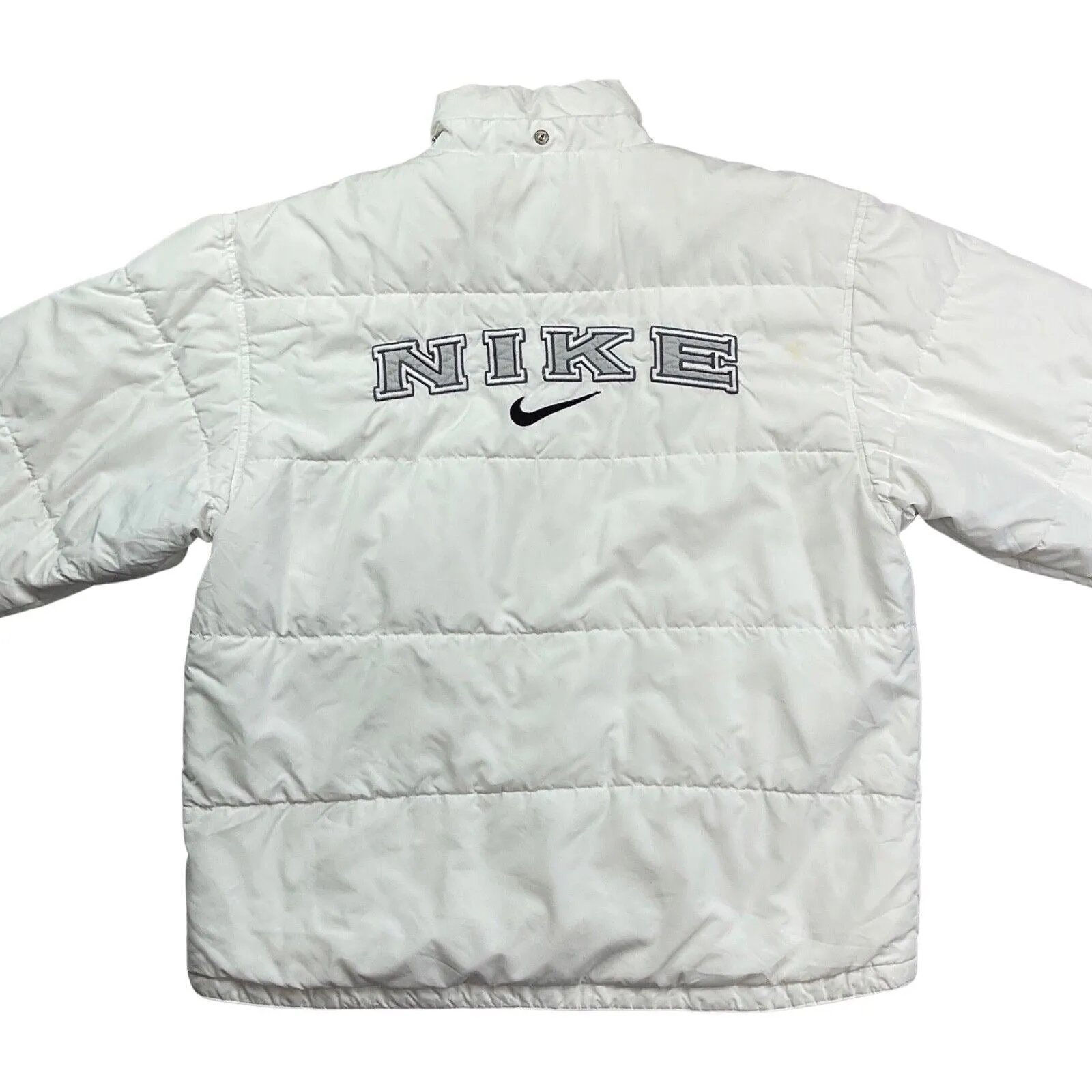 Vintage 1990's White Nike Puffer Jacket/Coat Medium