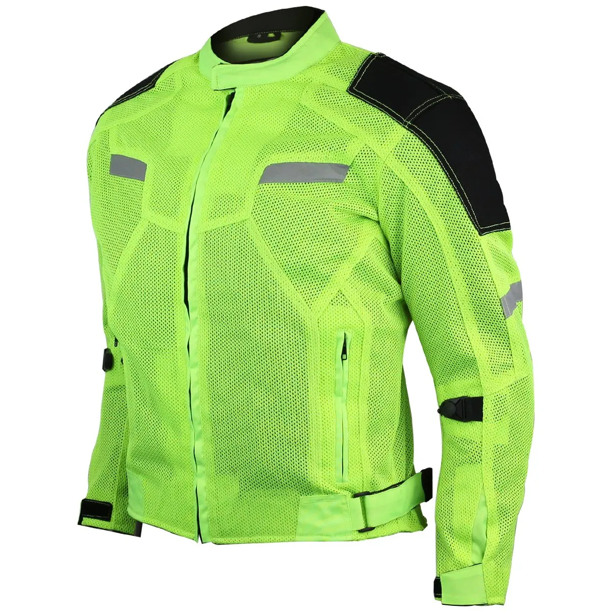 VL1622HG High Visibility Mesh Motorcycle Jacket with Insulated Liner and CE Armor