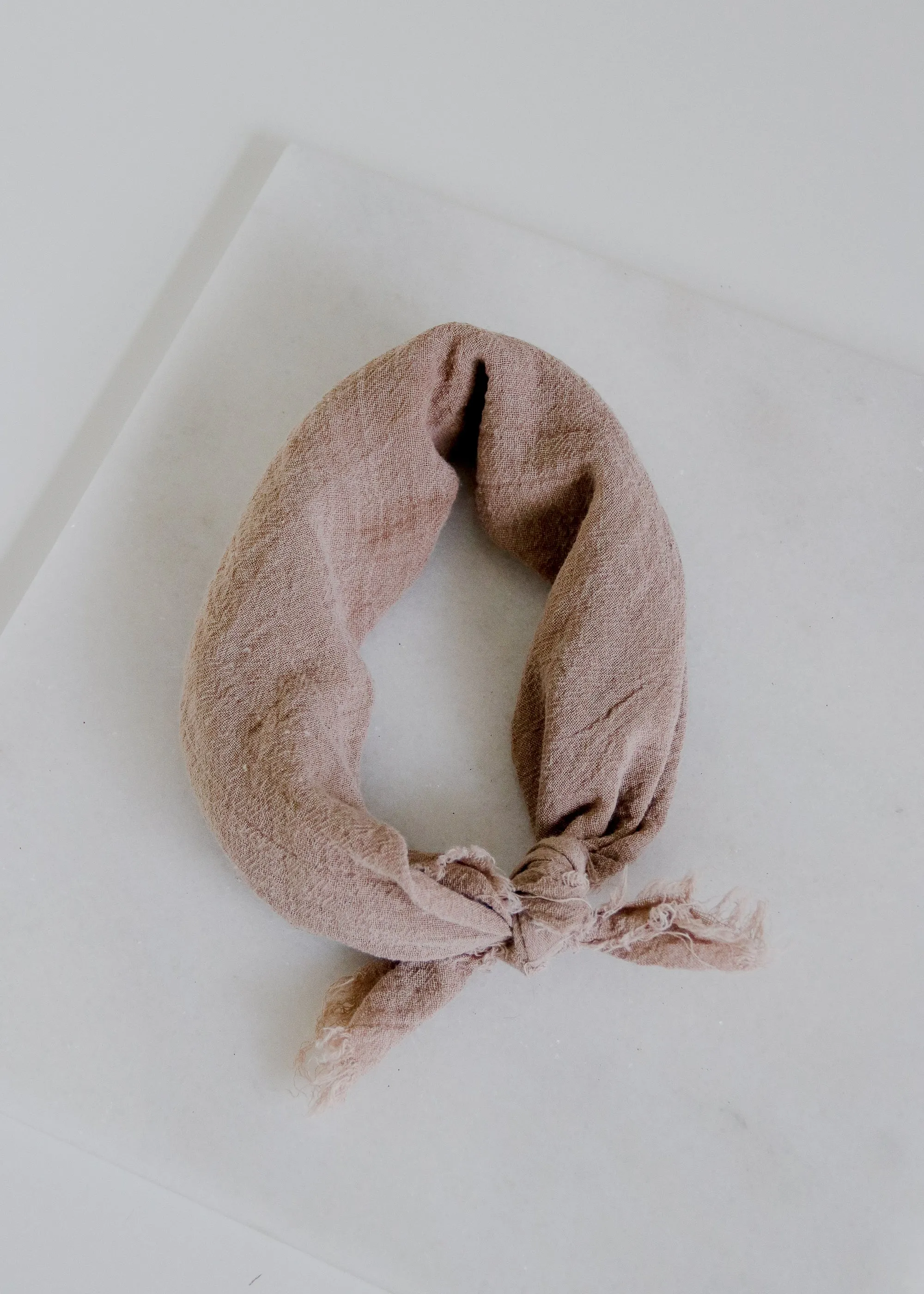 Warm Tan Cotton Plant Dyed Bandana