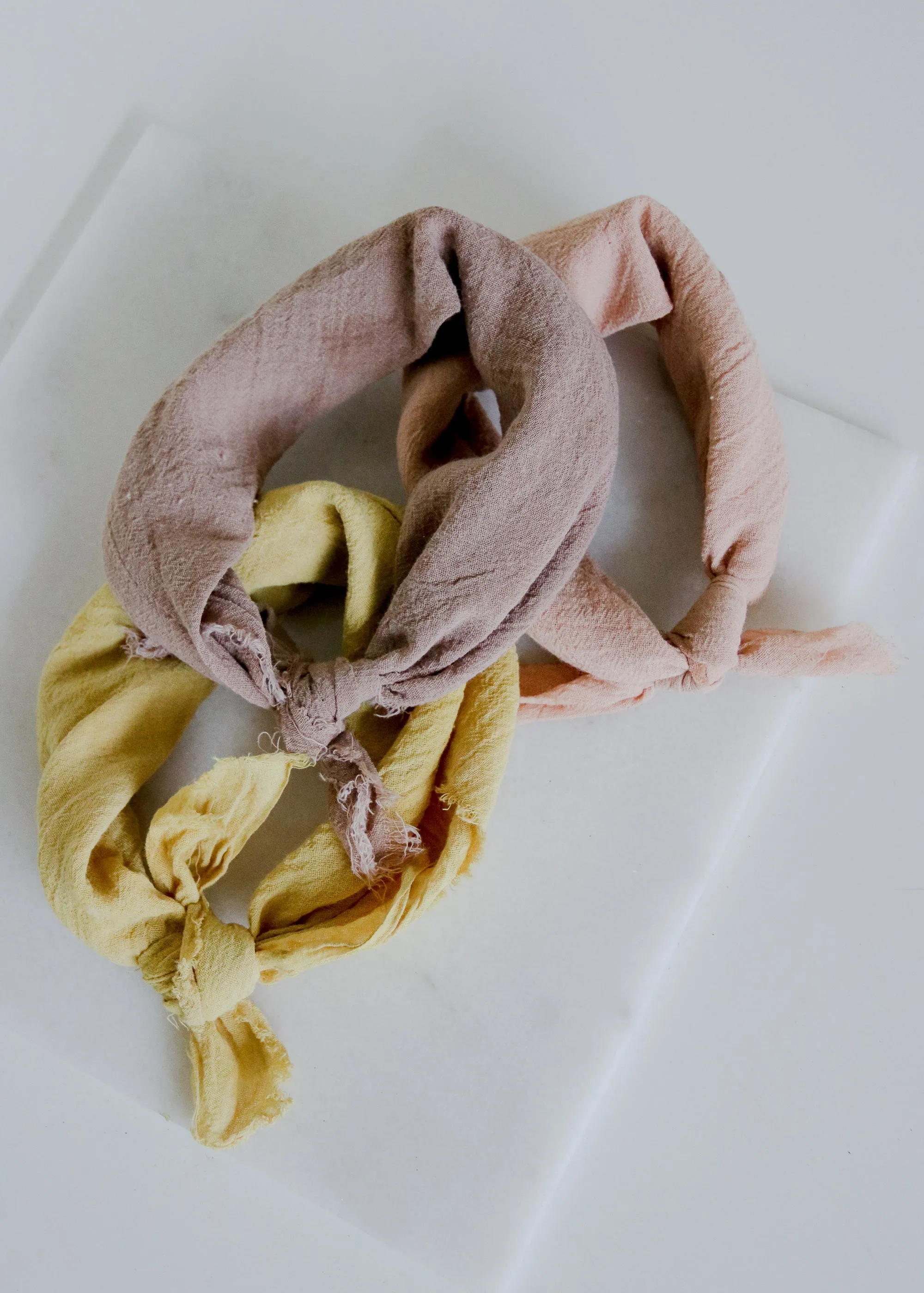 Warm Tan Cotton Plant Dyed Bandana