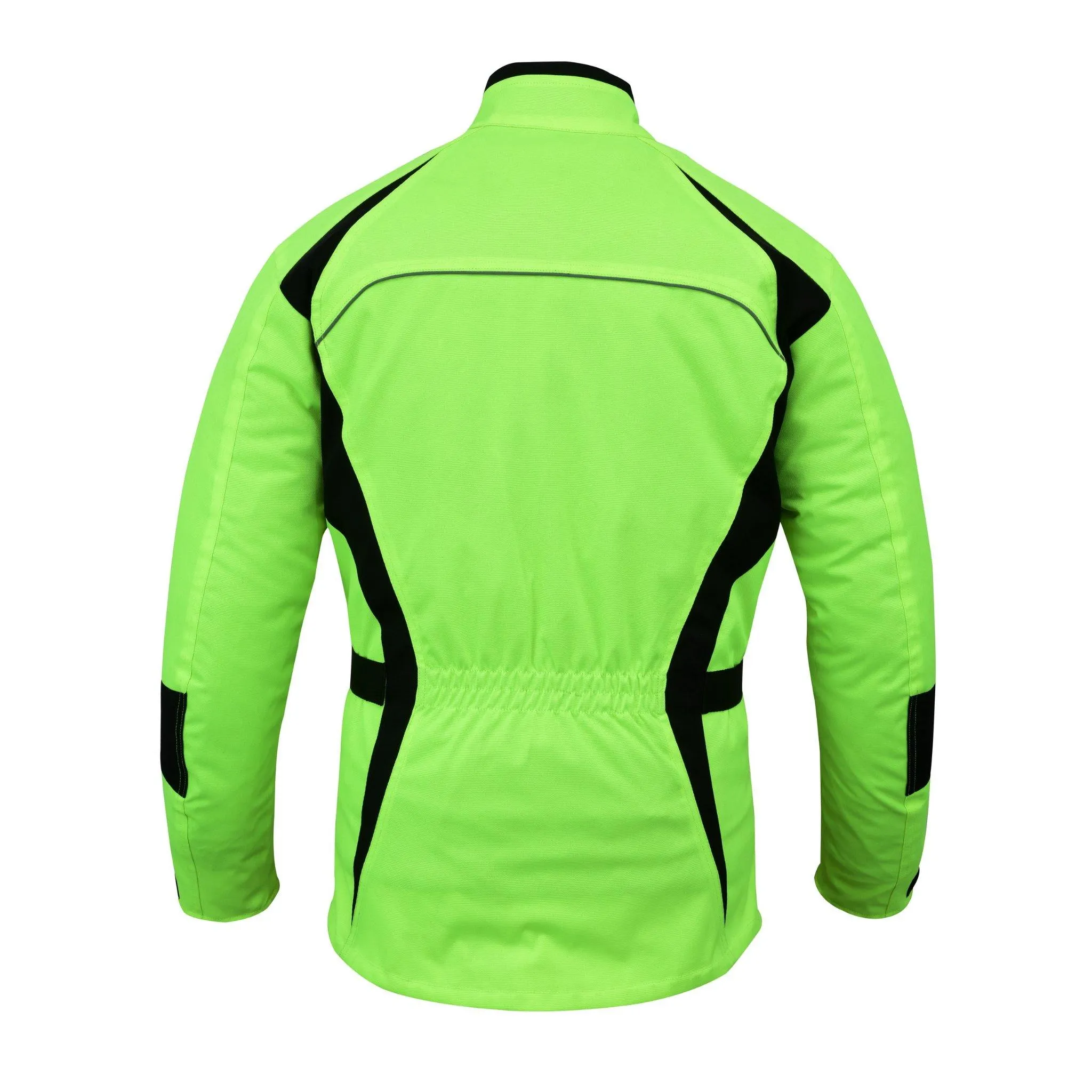 Warrior Gears® Hi Vis Bulls Motorcycle Jacket Men's Riding Textile Biker CE Armored Waterproof