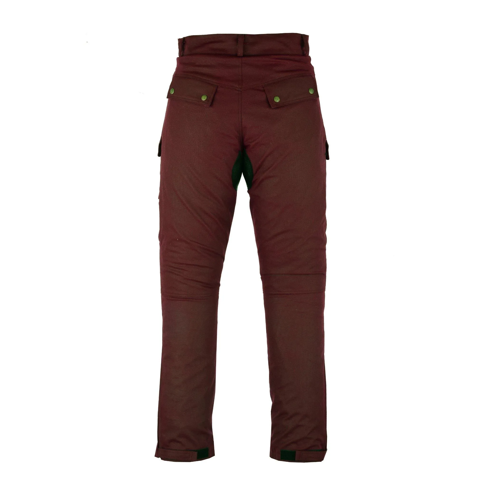 Warrior Gears® Men's Wax Cotton Waxed Motorcycle Trousers, Motorbike Riding Pants- OxBlood