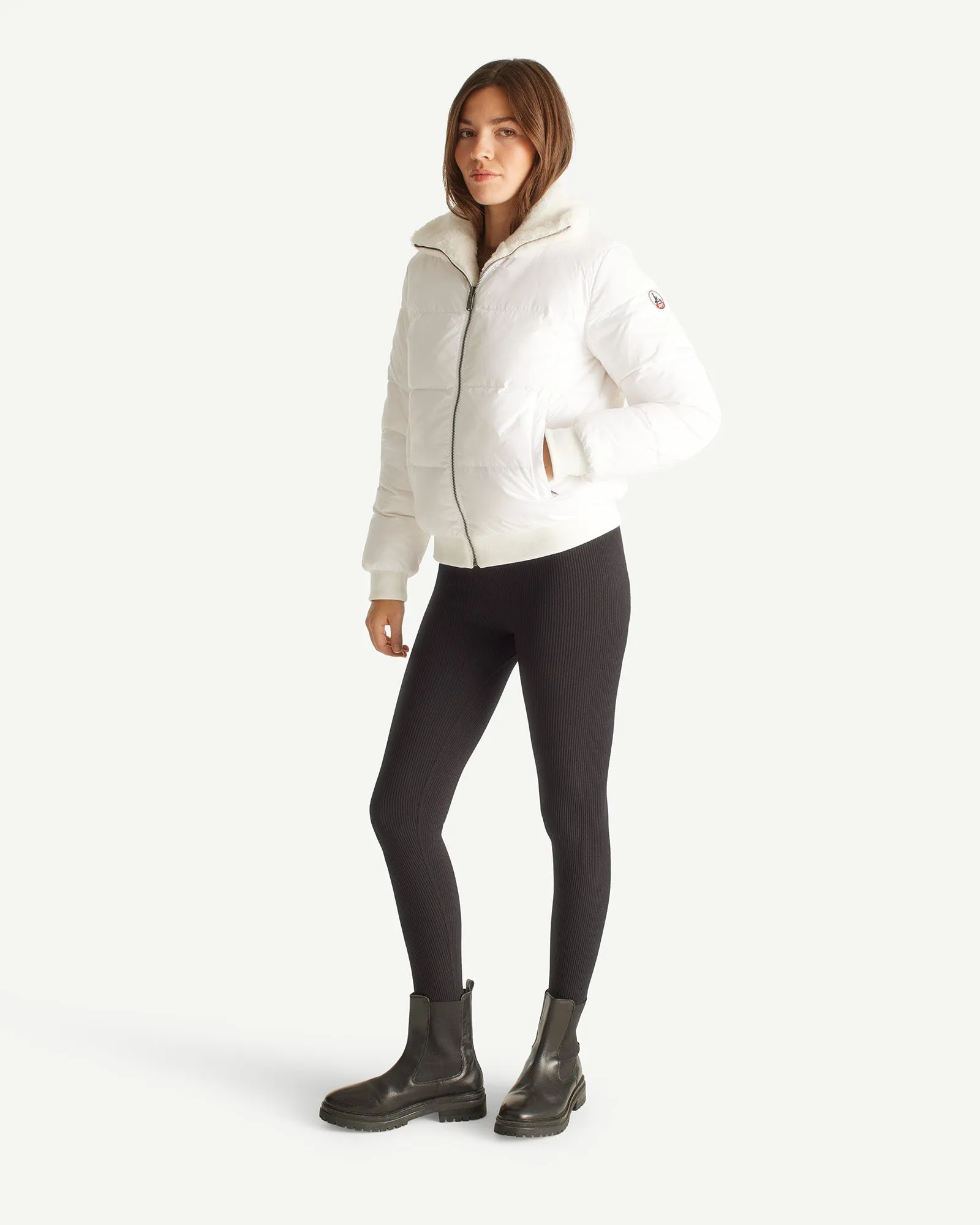 White Gala Grand Froid reversible puffer jacket