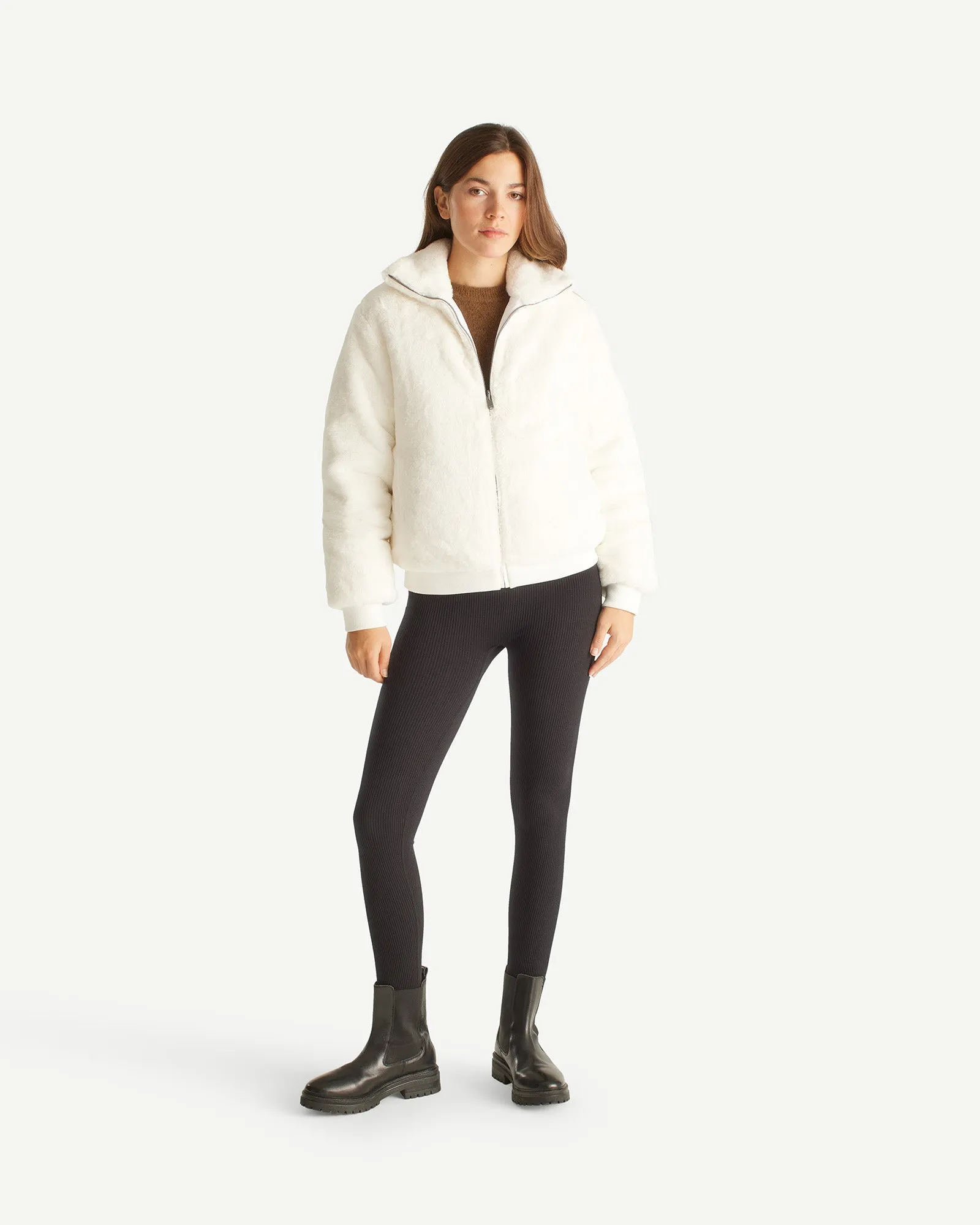 White Gala Grand Froid reversible puffer jacket