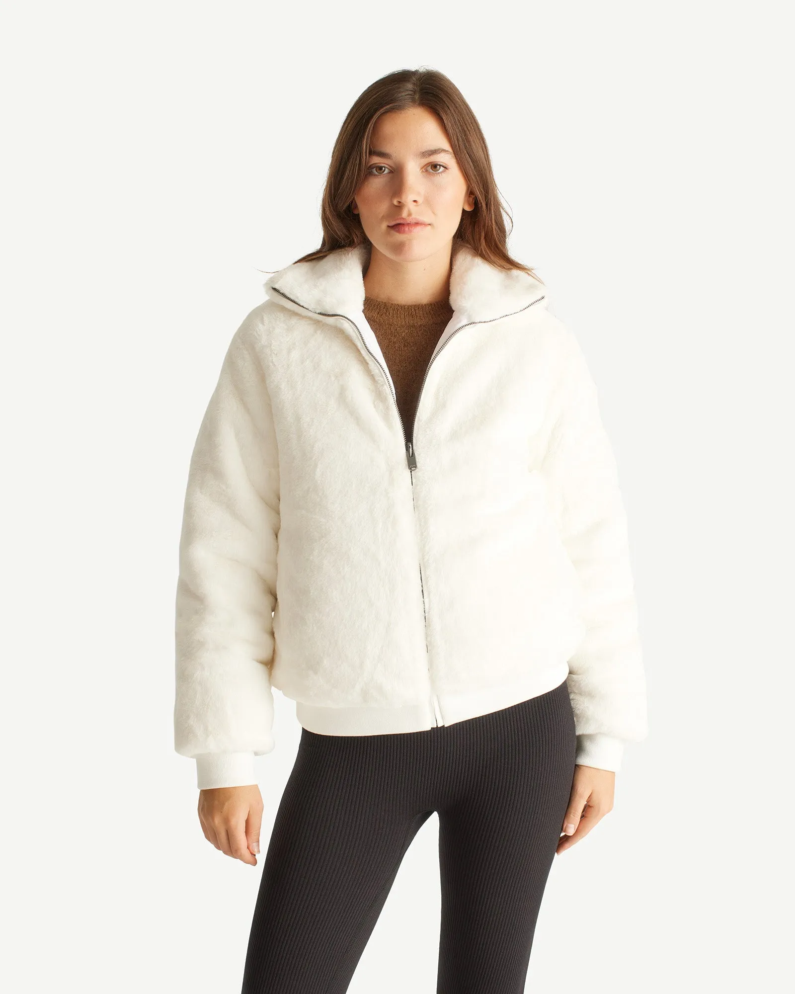 White Gala Grand Froid reversible puffer jacket