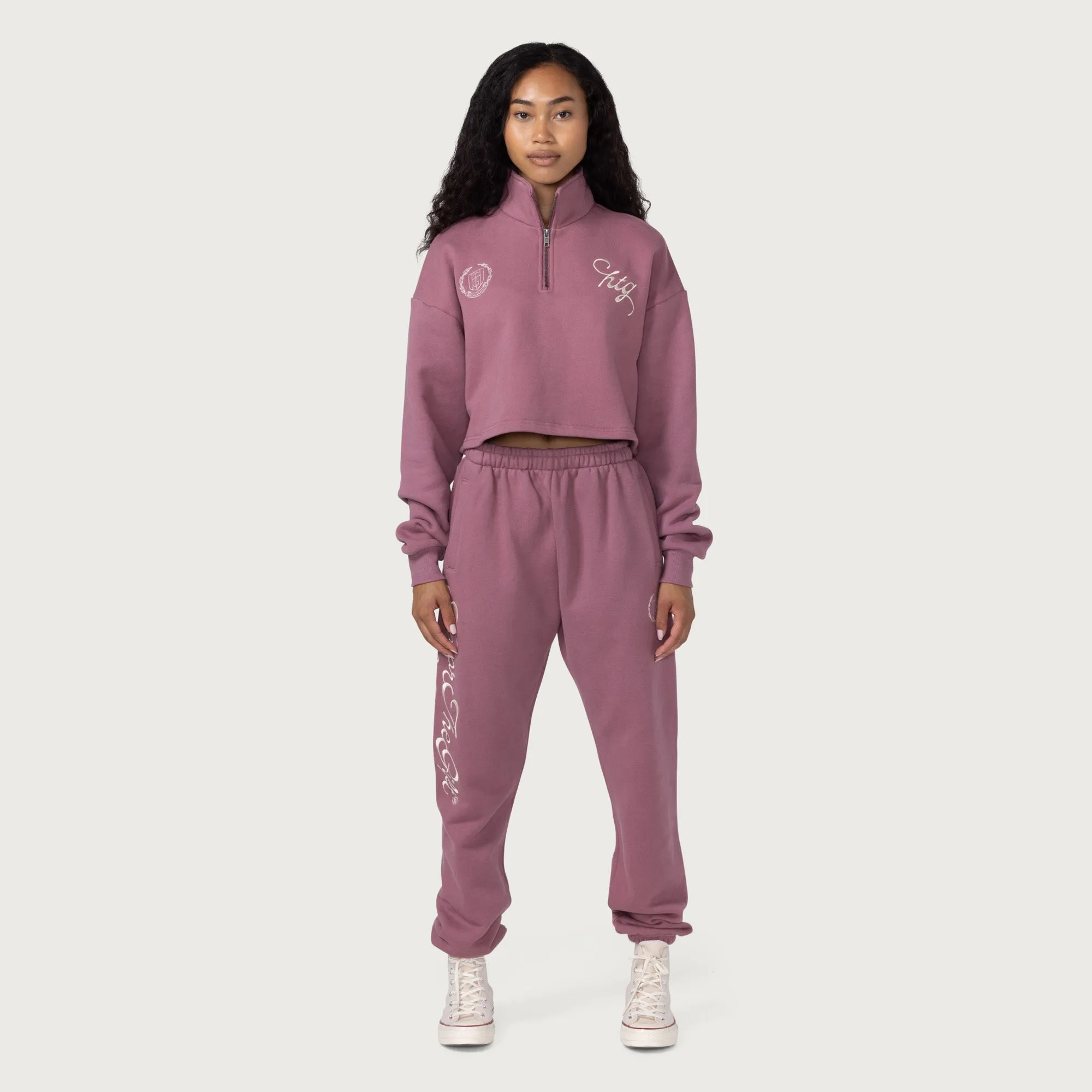 Womens Fleece Sweatpant - Mauve