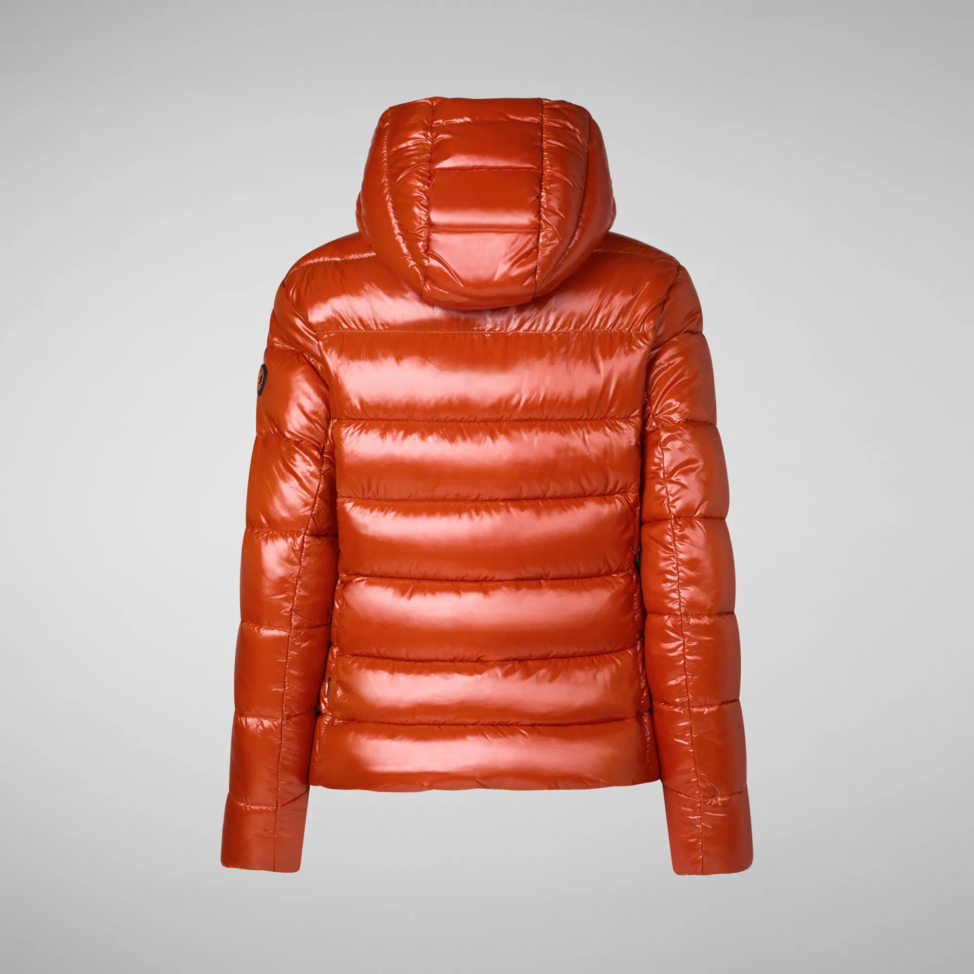 Women's Hooded Puffer Jacket Cosmary in Maple Orange