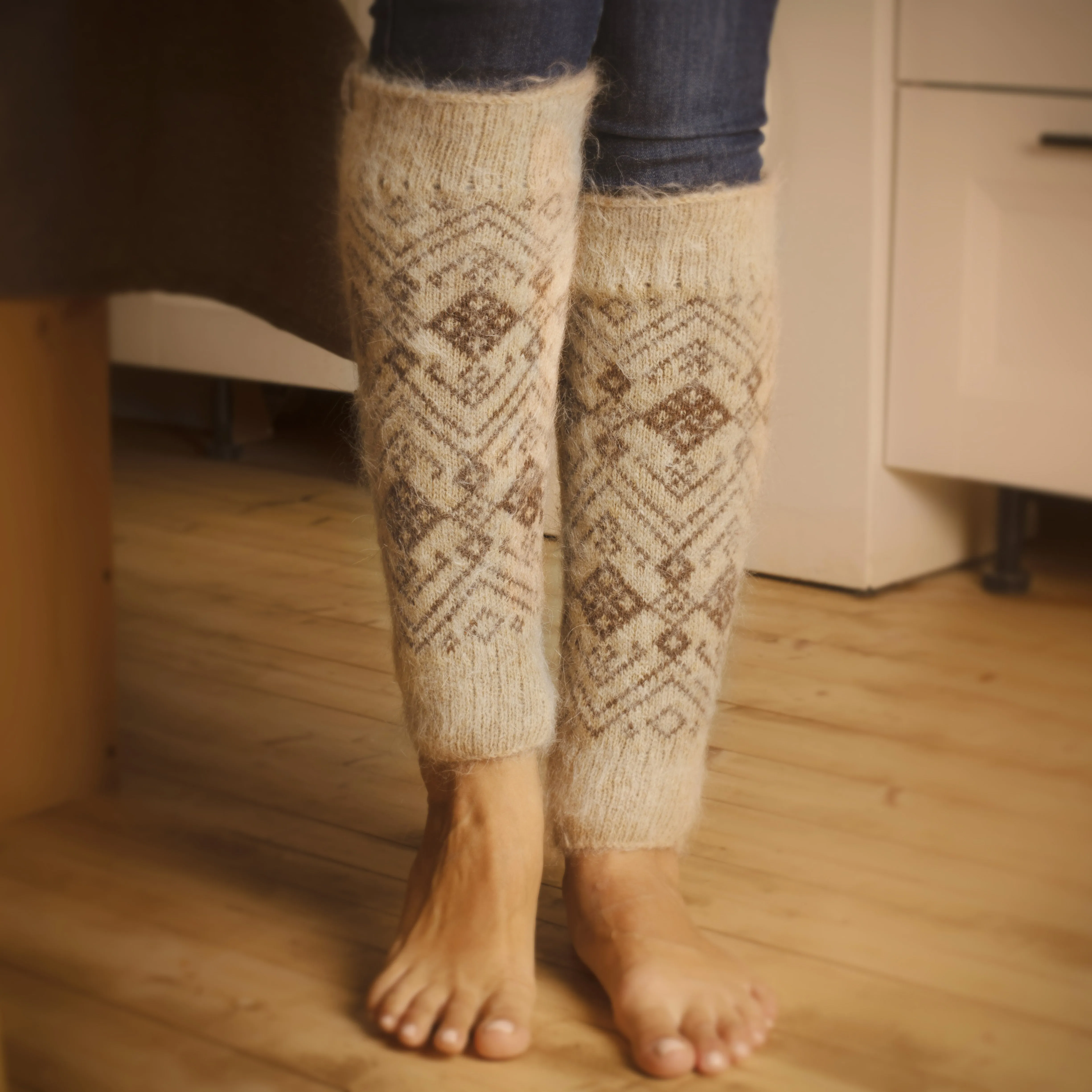 Women's Nordic Nest Goat Wool Leg Warmers