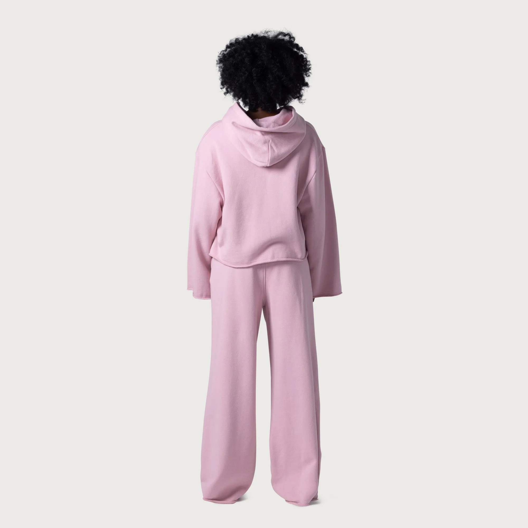 Womens Wide Leg Sweat Pant - Pink