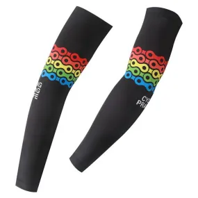 XINTOWN Black Red Stripe Cycling Arm Warmers