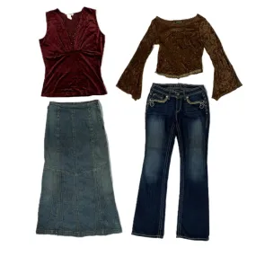 Y2K Mixed Tape-  Jeans, Skirts, tops Y2K 2024 （NS-143）